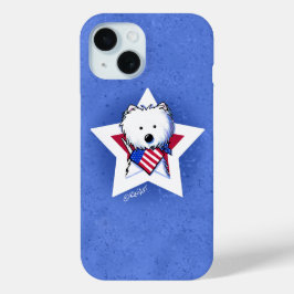 KiniArt Star Speckled Westie iPhone 15 Hülle