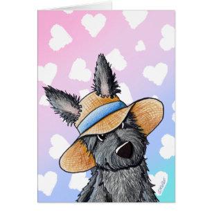 KiniArt Straw Hat Scottie Dog