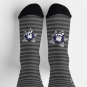 KiniArt Striped Westie BLAST Socken (Oben)