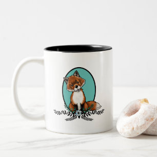 KiniArt Sweet Fox Zweifarbige Tasse