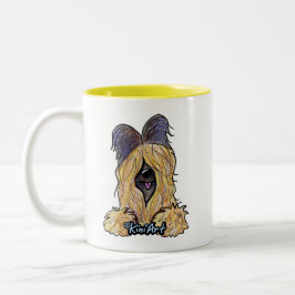KiniArt Tawny Briard Zwei-Tone-Kaffee-Tasse Zweifarbige Tasse