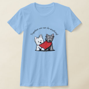 KiniArt Terrier Heartfelt Duo T - Shirt
