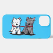 KiniArt Terrier Walkers iPhone Hülle (Rückseite (Horizontal))