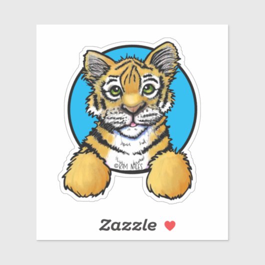 KiniArt Tiger Cub Sticker (Blatt)