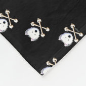 KiniArt Torrid Westie Crossbones Fleece Blanket (Ecke)