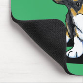 KiniArt Tri Curious Corgi Mousepad (Ecke)