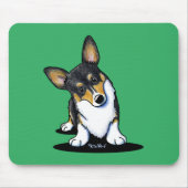 KiniArt Tri Curious Corgi Mousepad (Vorne)
