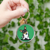 KiniArt Tri Curious Corgi Schlüsselanhänger (Hand)
