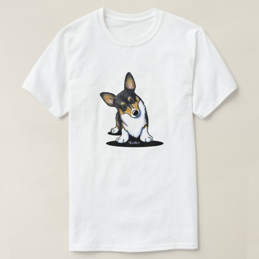 KiniArt Tri Curious Corgi T-Shirt (Design vorne)