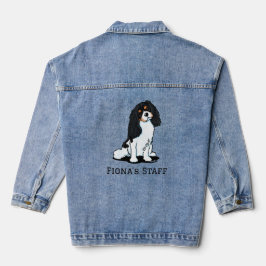 KiniArt Tricolor Cavalier Spaniel Jeansjacke