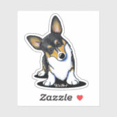 KiniArt Tricolor Corgi Aufkleber (Blatt)