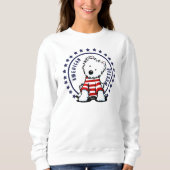KiniArt US Flagge Westie Sweatshirt (Vorderseite)