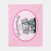 KiniArt Valentine Elephant Fleece Blanket (Vorderseite)
