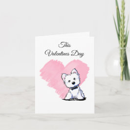 KiniArt Valentine Westie Bowtie Feiertagskarte