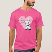 KiniArt Valentine Westie Bowtie T-Shirt (Vorderseite)