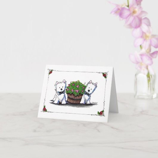 KiniArt Wedding Westies Valentinstag Card Karte (Orchidee)
