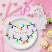 KiniArt Weihnachts-Lichter Festpapier Teller (Party)