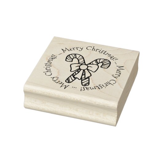 KiniArt Weihnachtscreme Canes Rubber Briefmarke Gummistempel (Stempel)