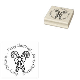 KiniArt Weihnachtscreme Canes Rubber Briefmarke Gummistempel