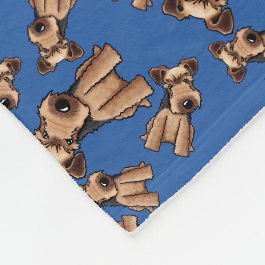 KiniArt Welsh Terrier Fleecedecke (Ecke)