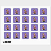 KiniArt Welsh Terrier Square Sticker (Blatt)