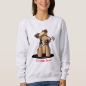 KiniArt Welsh Terrier Weihnachten Sweatshirt (Vorderseite)