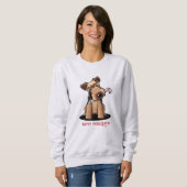 KiniArt Welsh Terrier Weihnachten Sweatshirt (Vorne ganz)