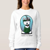 KiniArt Westie 1920s Flapper Sweatshirt (Vorderseite)