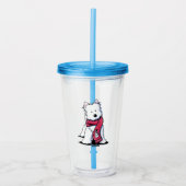 KiniArt Westie Acrylic Tumbler Acryltrinkbecher (Vorderseite)