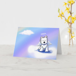 KiniArt Westie Angel Sympathy Card Karte