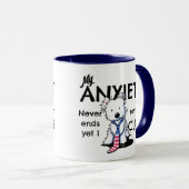 KiniArt Westie Angst Tasse (VorderseiteRechts)