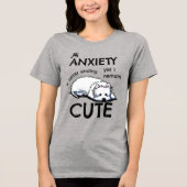 KiniArt Westie Angst Tri-Blend Shirt (Vorderseite)