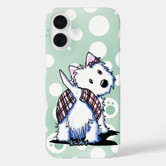 KiniArt Westie auf Kilt verkleidet Case-Mate iPhone Hülle (Rückseite)