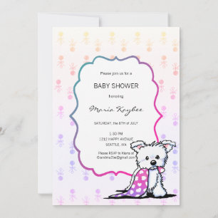 KiniArt Westie Baby Shower Einladungen