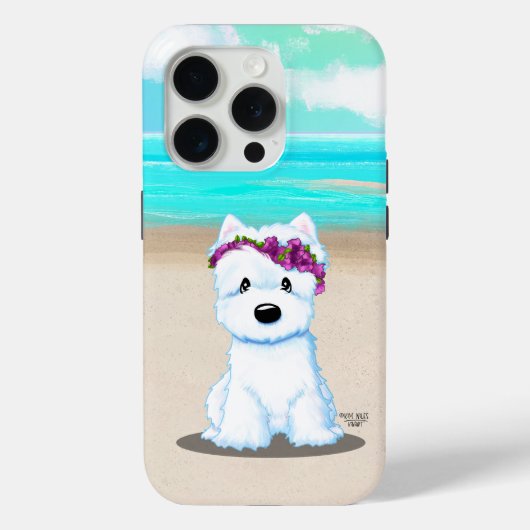 KiniArt ™️ Westie Beach Blossom Case-Mate iPhone Hülle (Rückseite)