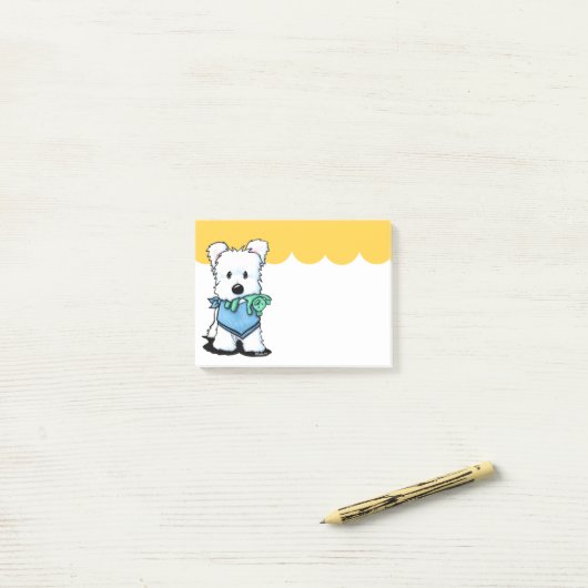 KiniArt Westie Bestie Post-it Notes Post-it Klebezettel (Auf Schreibtisch)