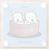KiniArt Westie Besties Glasuntersetzer (Rückseite)