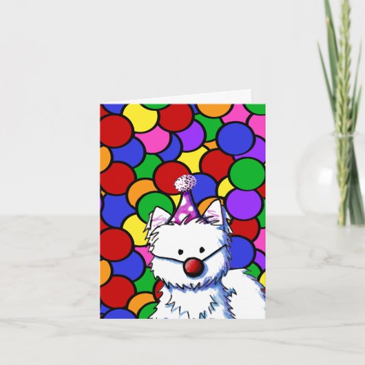 KiniArt Westie Birthday Card Karte (Vorderseite)