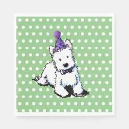 KiniArt Westie Birthday Serviette