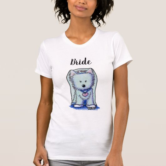 KiniArt Westie BRIDE T-Shirt (Vorderseite)