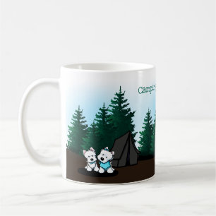 KiniArt Westie Camping Kaffee Tasse