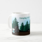 KiniArt Westie Camping Kaffee Tasse (Vorderseite Links)