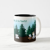 KiniArt Westie Camping Zweifarbige Tasse (VorderseiteRechts)