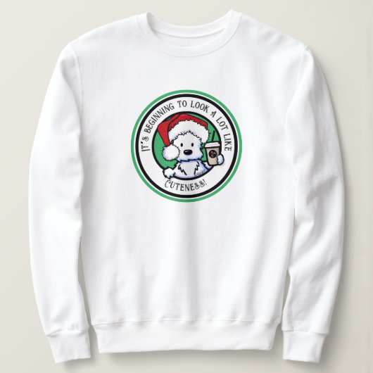 KiniArt Westie Christmas Kaffee Sweatshirt (Design vorne)