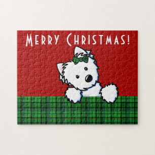 KiniArt Westie Christmas Puzzle