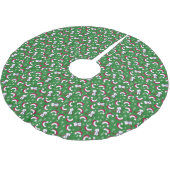 KiniArt Westie Christmas Tree Skirt Polyester Weihnachtsbaumdecke (Schrägansicht)