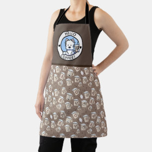 KiniArt Westie Coffee Liebe All-over Print Schürz Schürze