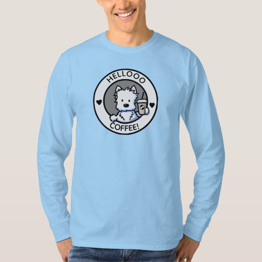 KiniArt Westie Coffee T - Shirt (Vorderseite)