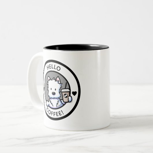 KiniArt Westie Coffee Tasse (Vorderseite Links)