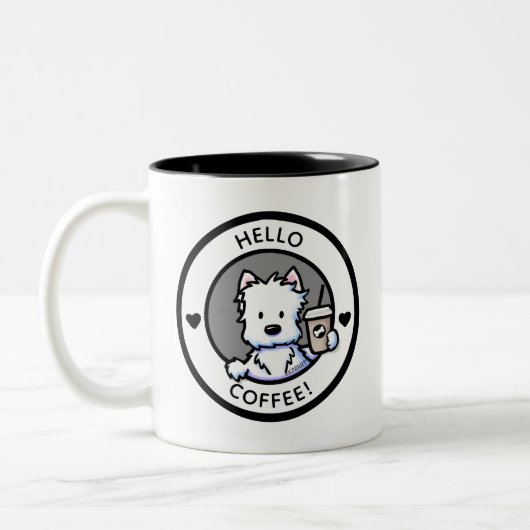 KiniArt Westie Coffee Tasse (Links)